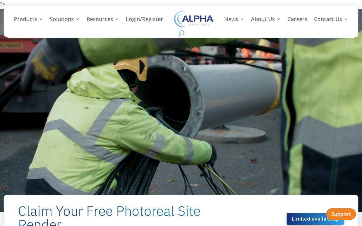 Alpha Wireless website preview