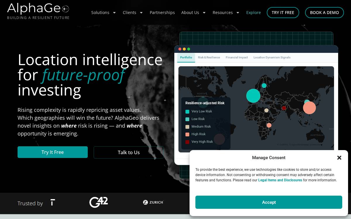 Alphageo website preview