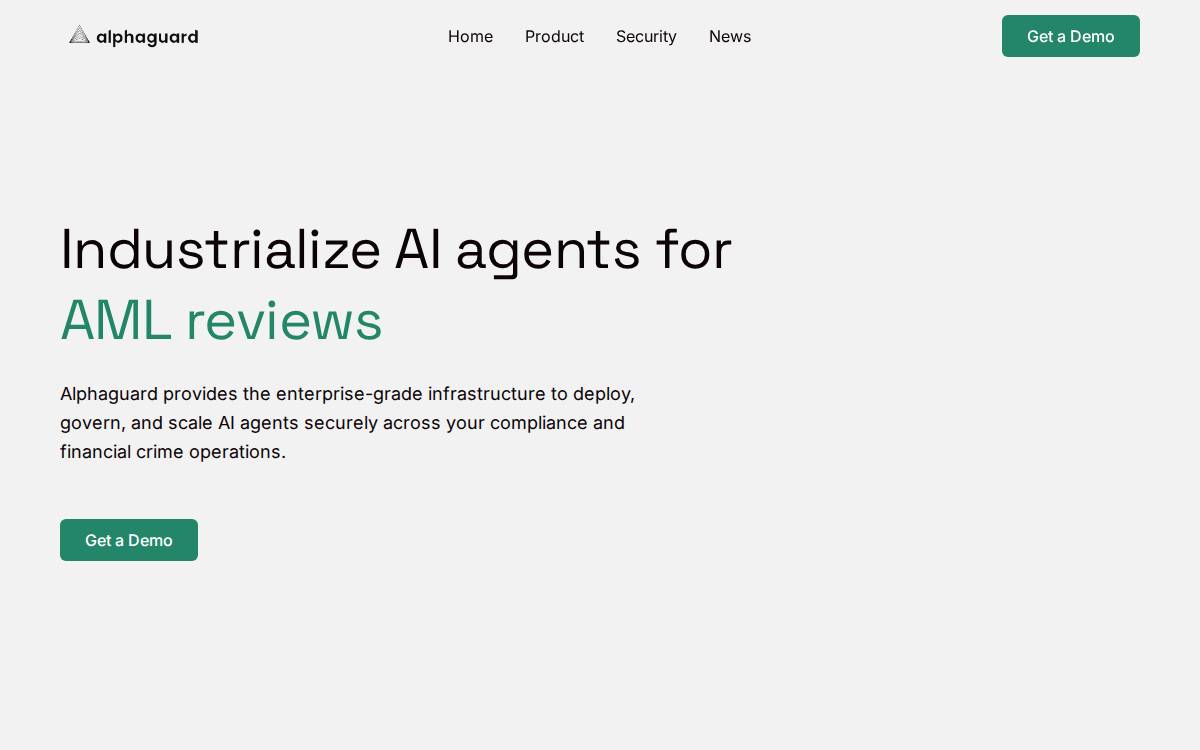 Alphaguard website preview