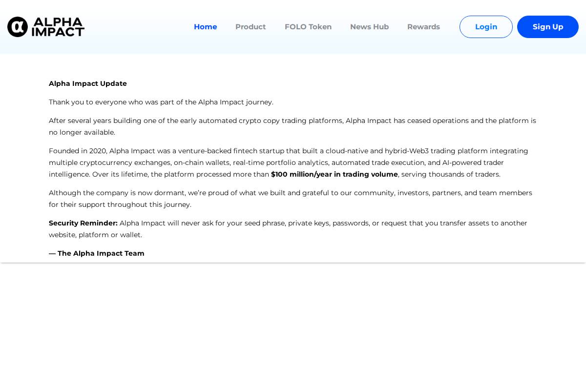 Alphaimpact website preview