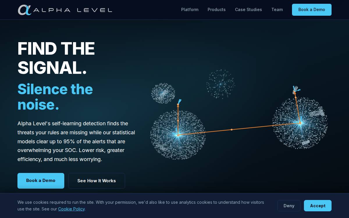 Alpha Level website preview