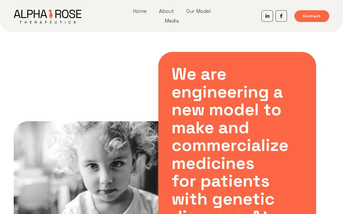 AlphaRose Therapeutics website preview