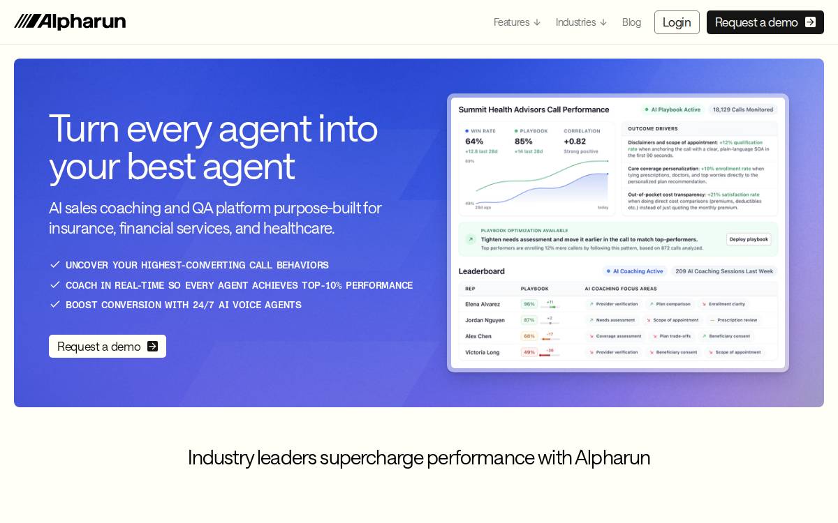 Alpharun website preview