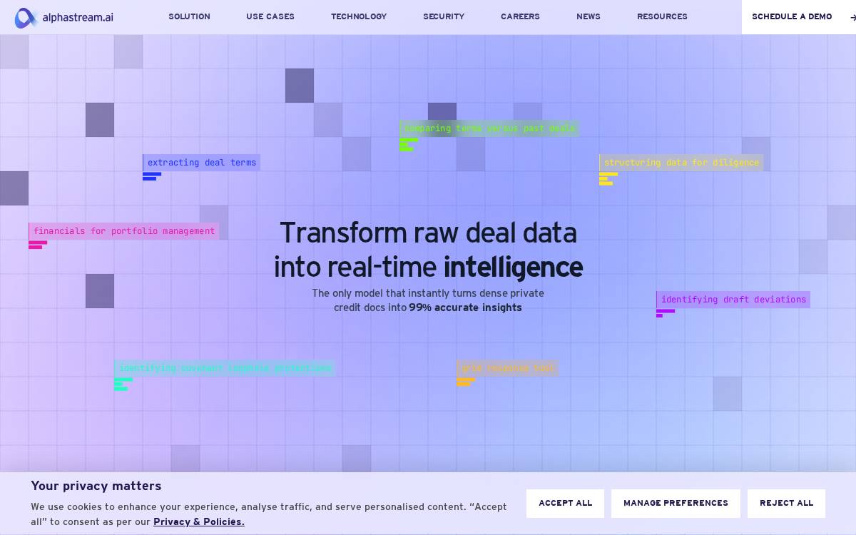 Alphastream website preview