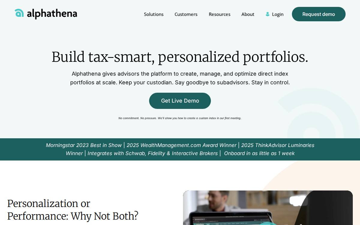 Alphathena website preview