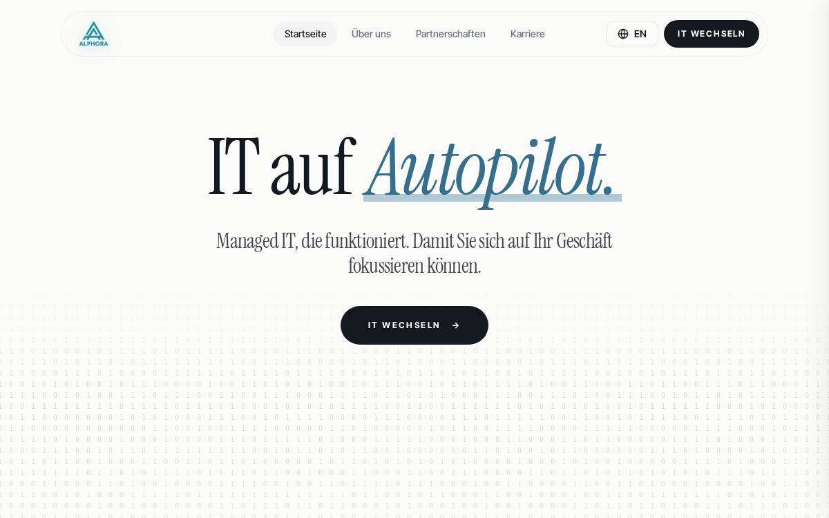 Alphora website preview