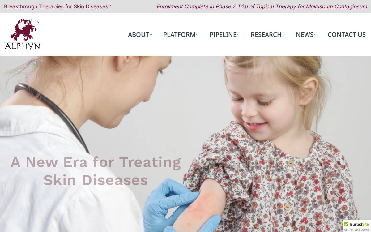 Alphynbiologics website preview