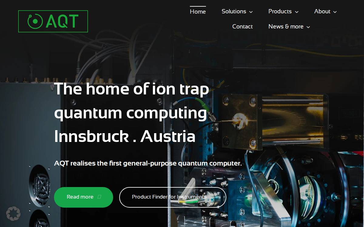 Alpine Quantum Technologies website preview