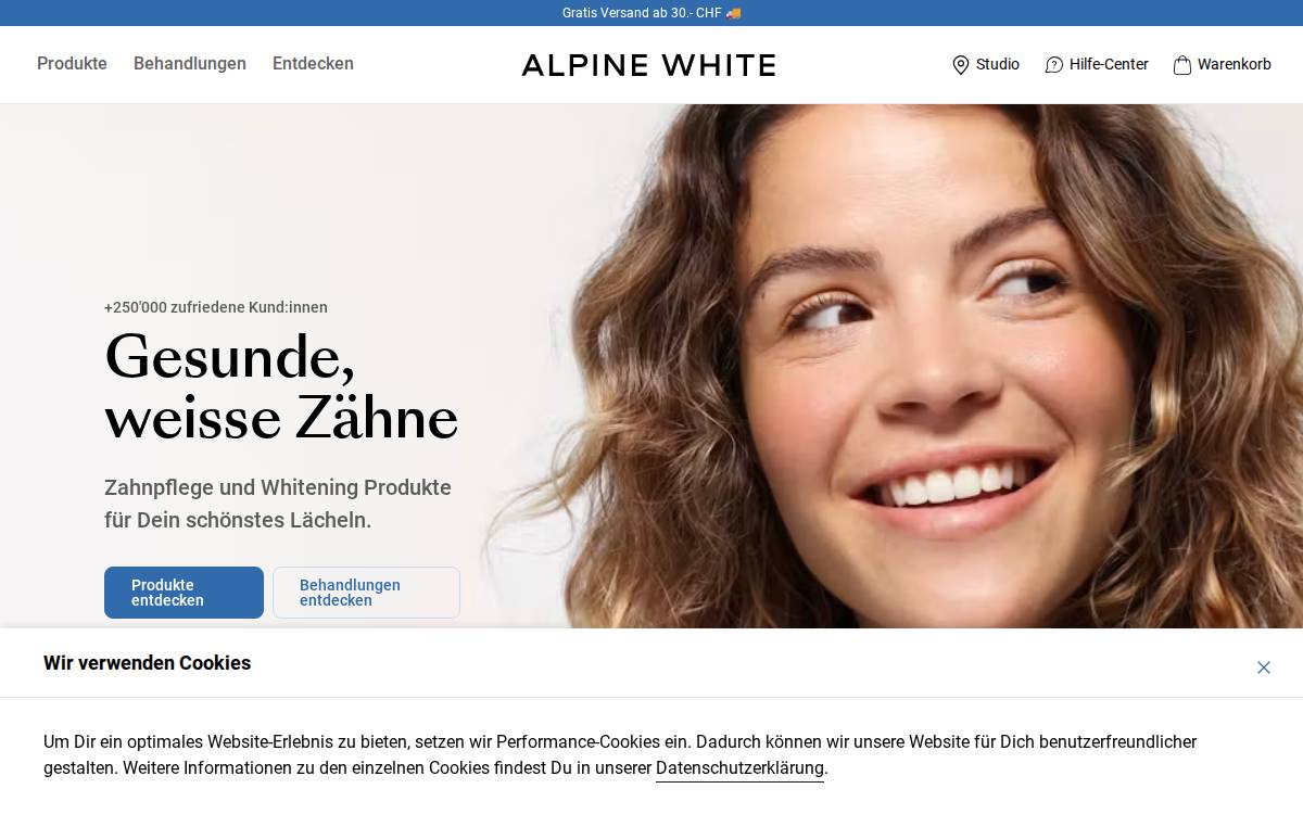 Alpinewhite website preview