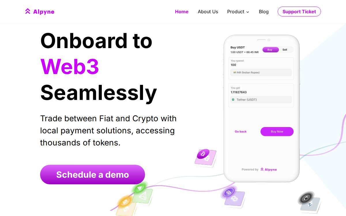 Alpyne website preview