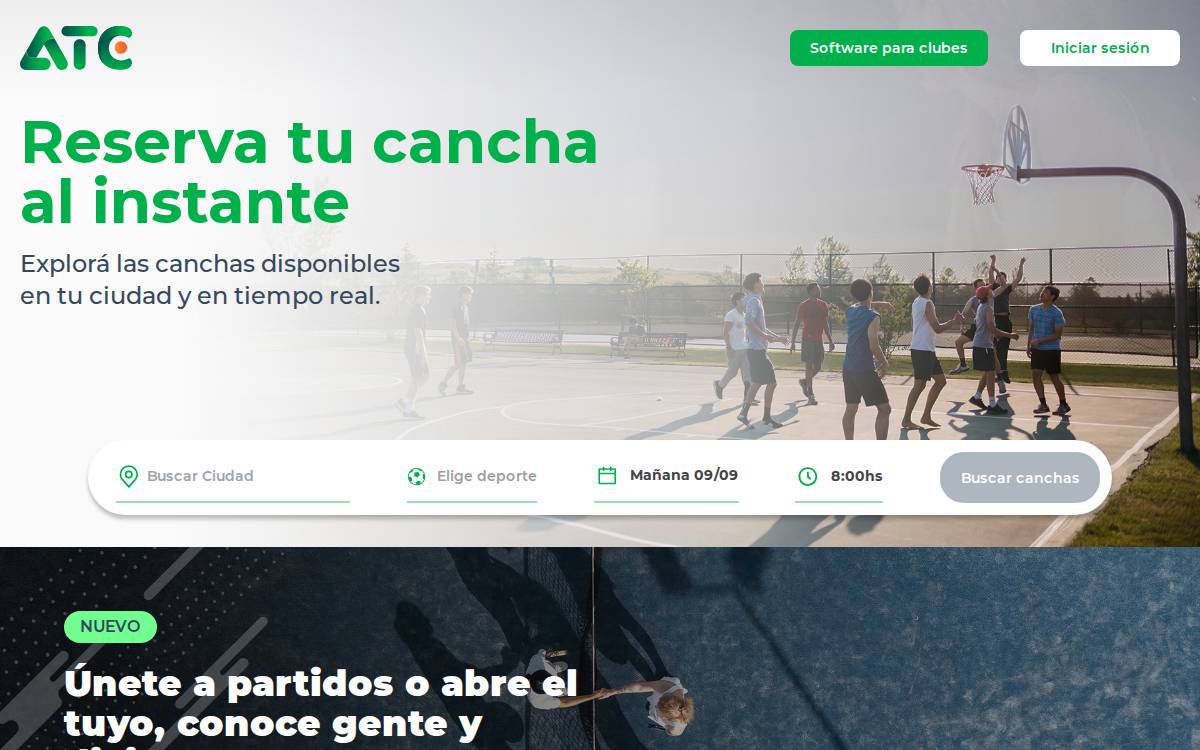 Alquila Tu Cancha website preview