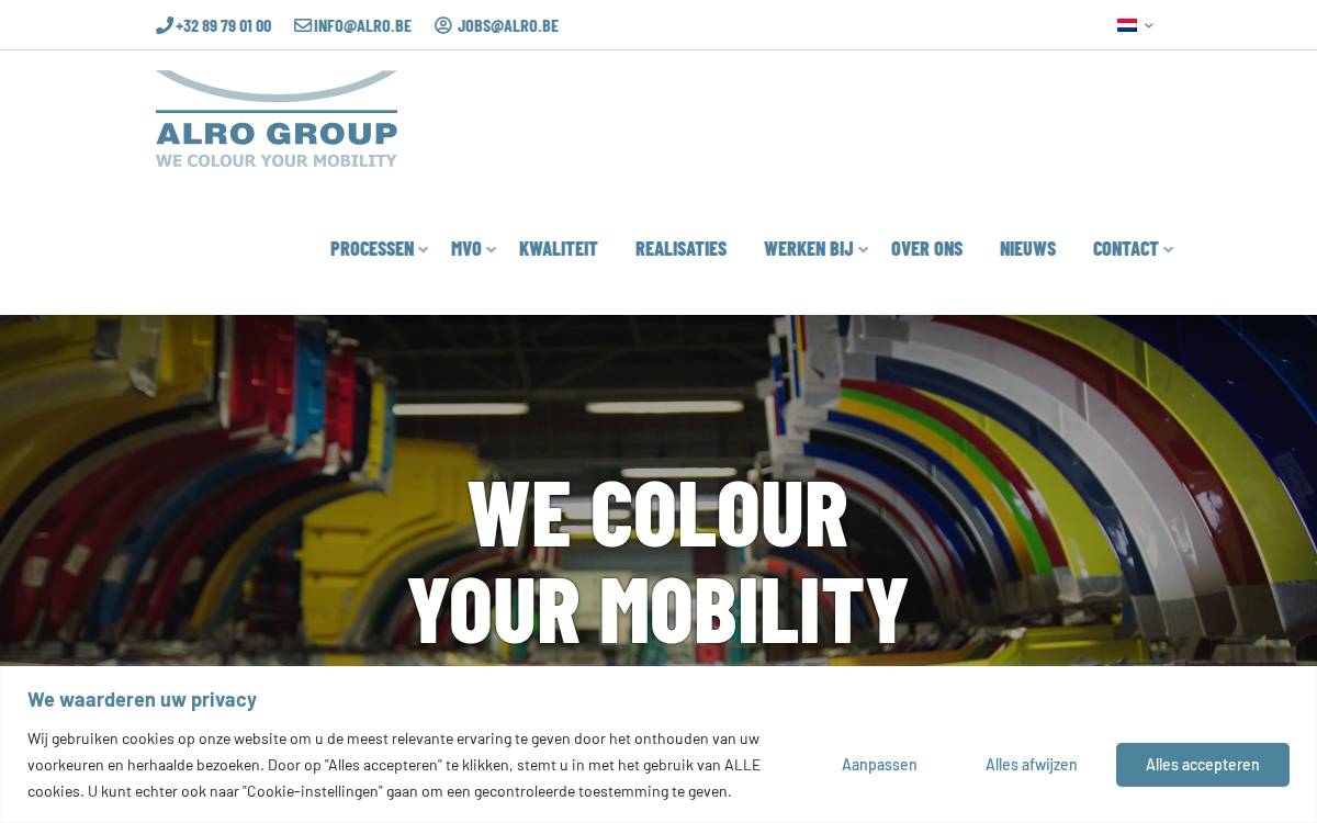 Alro Group website preview