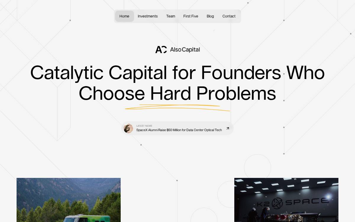 Also Capital website preview