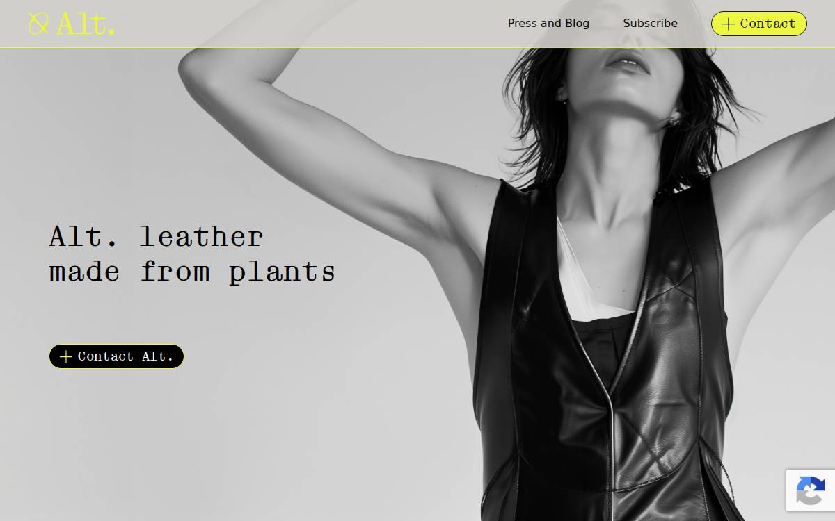 Alt Leather website preview