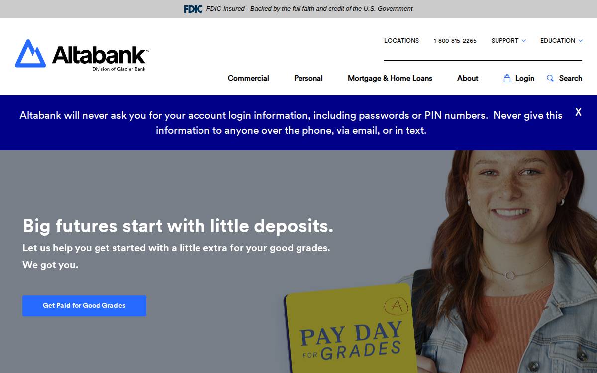 Altabank website preview