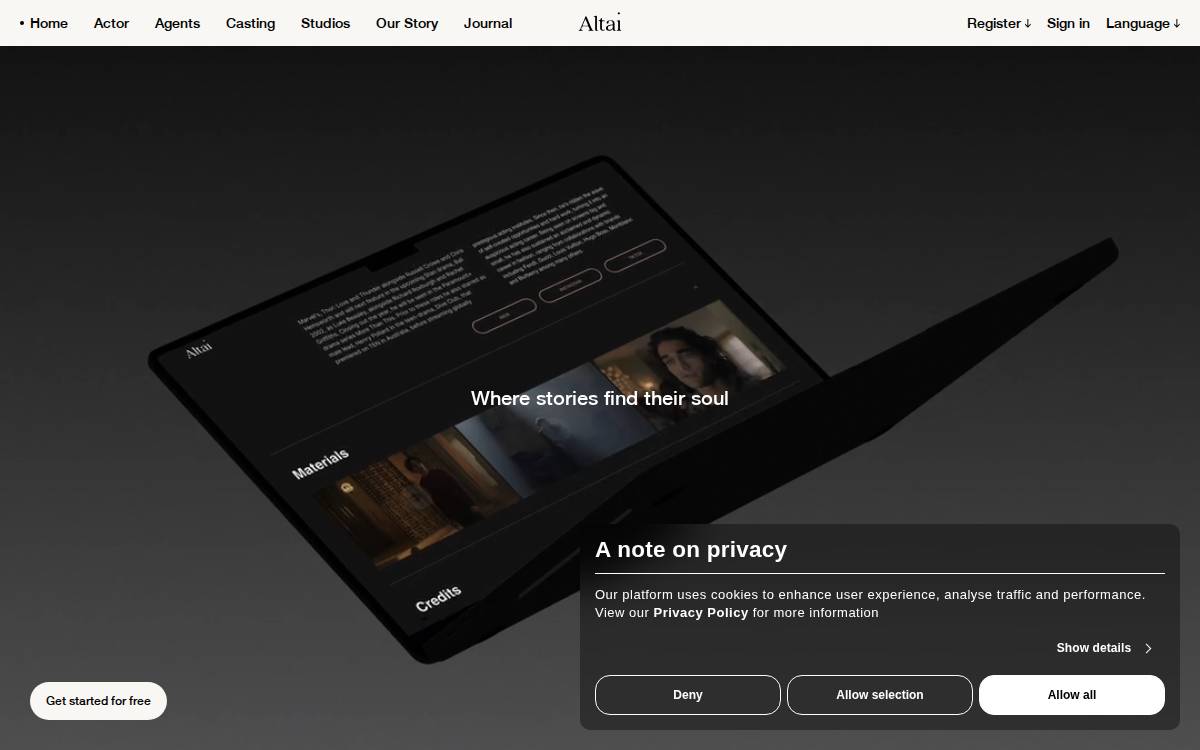 Altai website preview