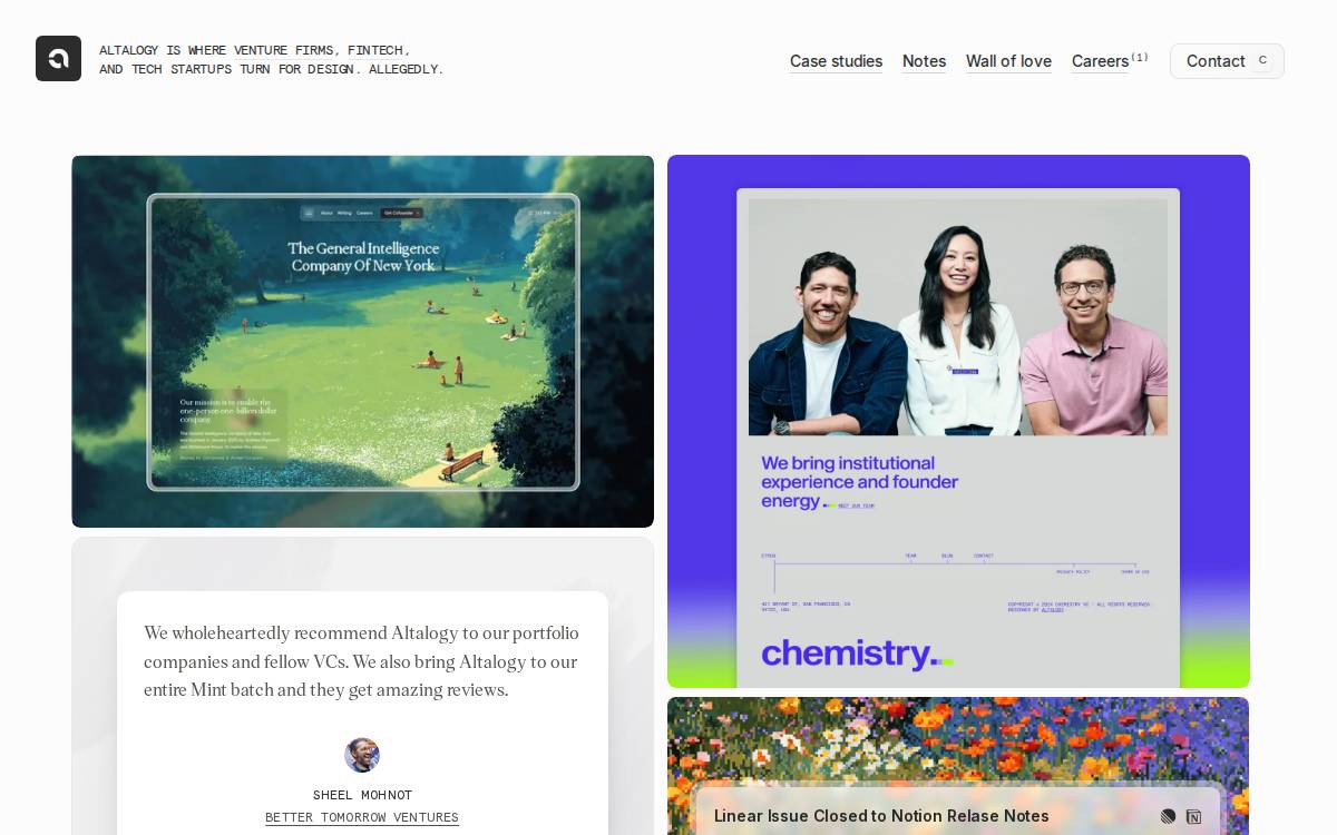 Altalogy website preview