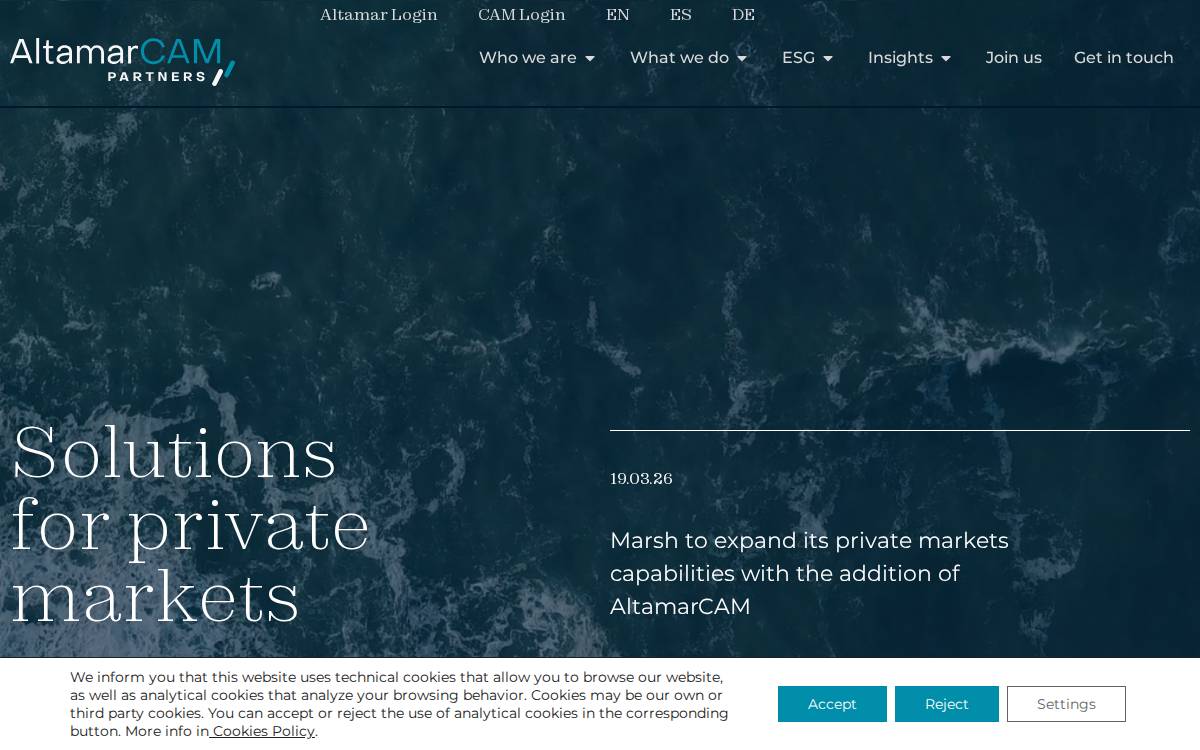 AltamarCAM website preview