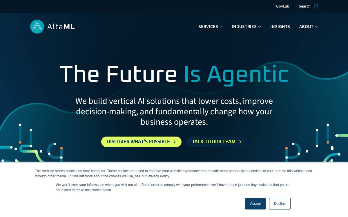 AltaML website preview