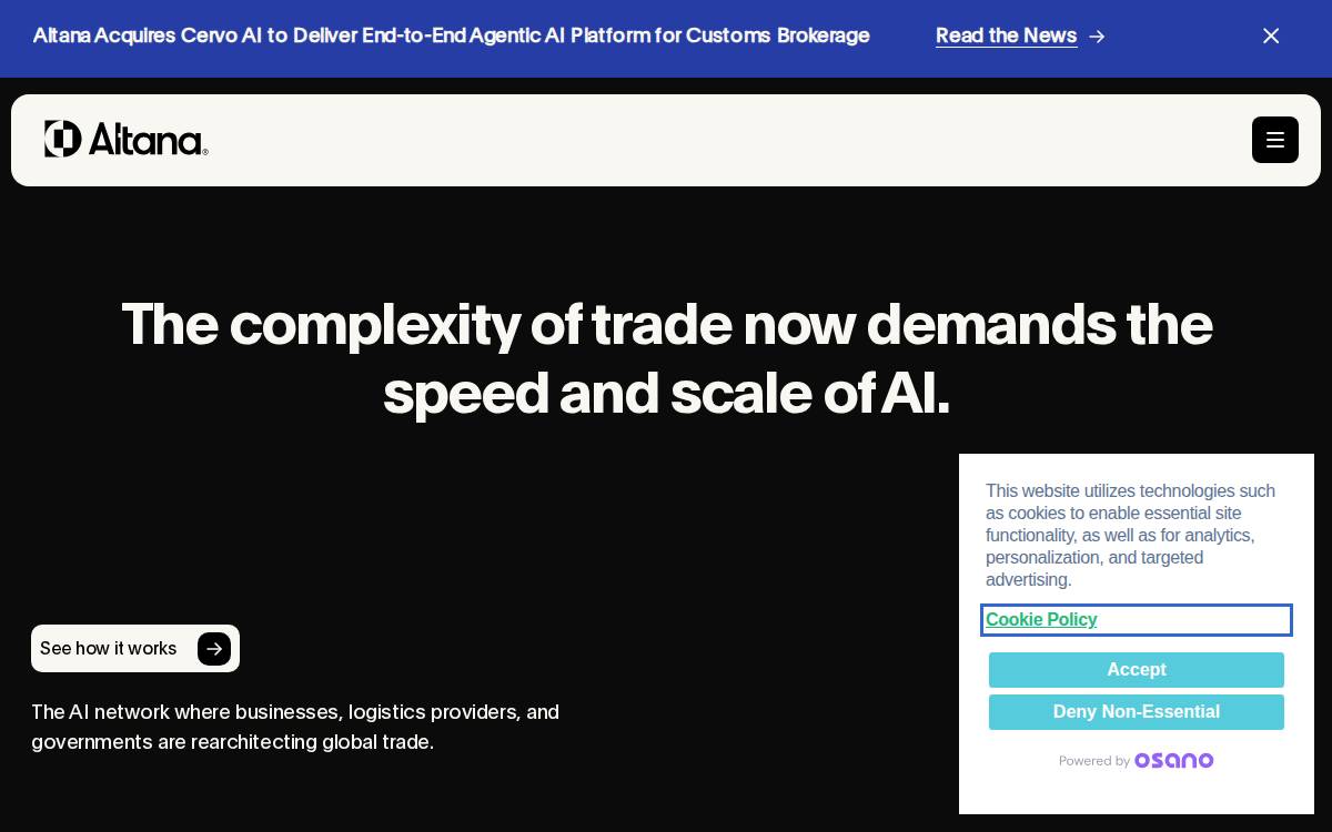 Altana AI website preview