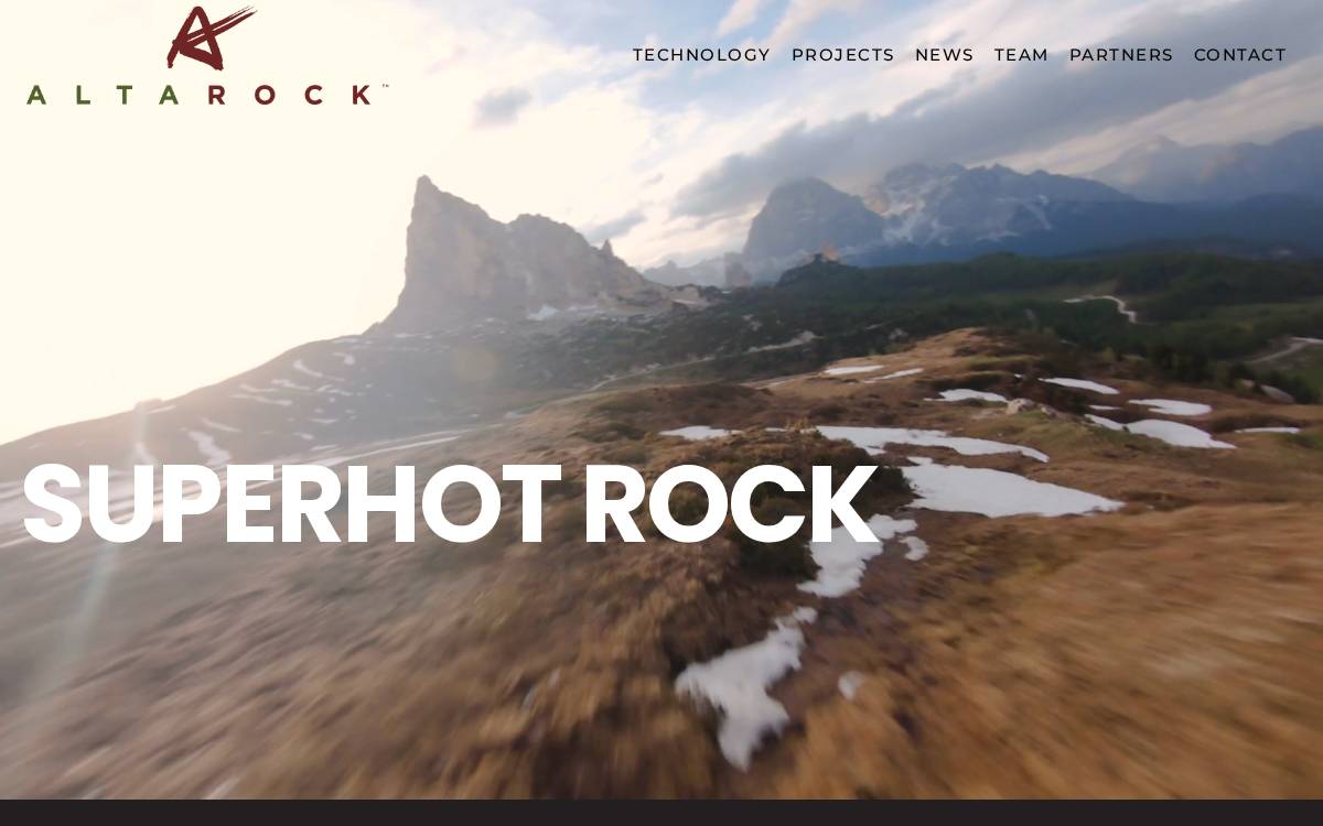Altarock Energy, Inc. website preview