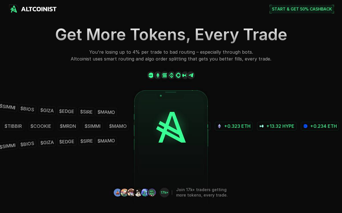 Altcoinist website preview