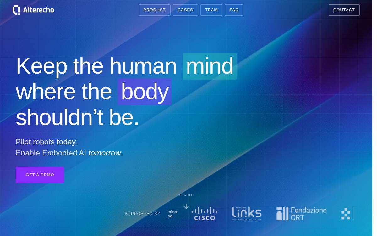 AlterEcho website preview