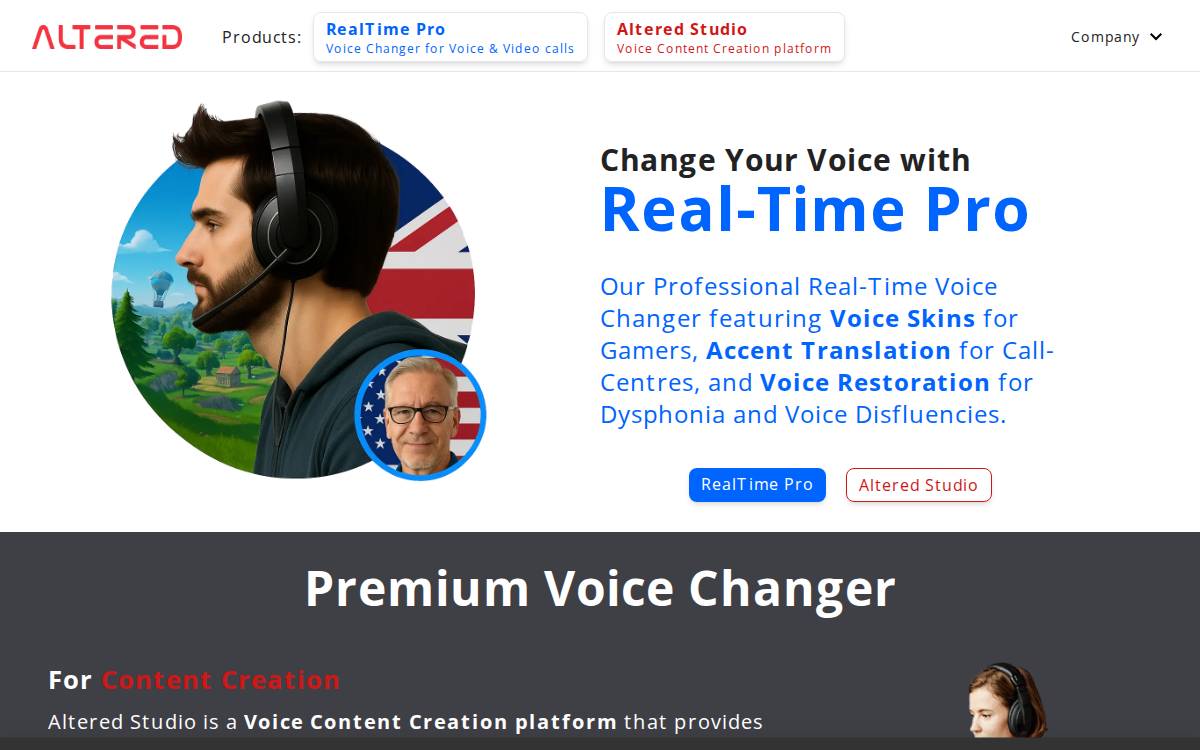 Altered website preview