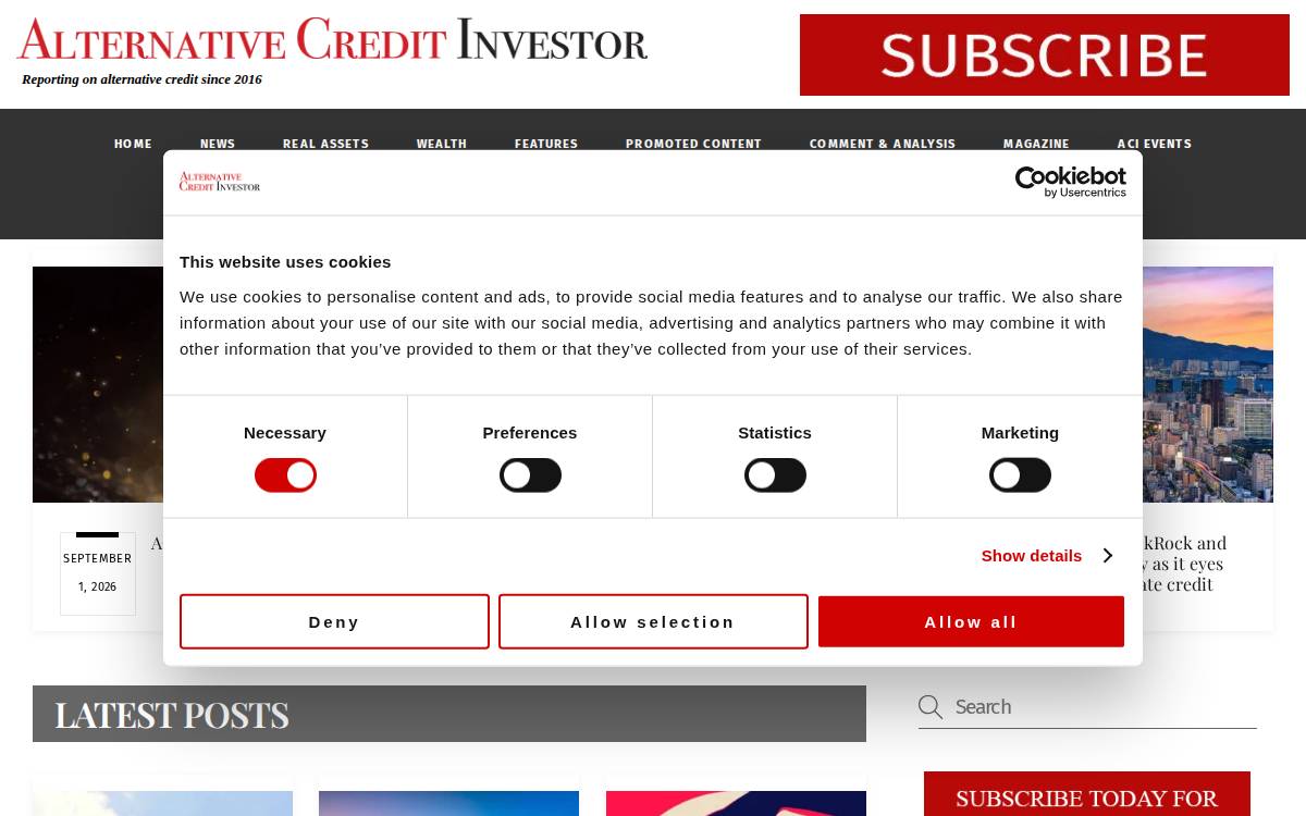 Alternativecreditinvestor website preview