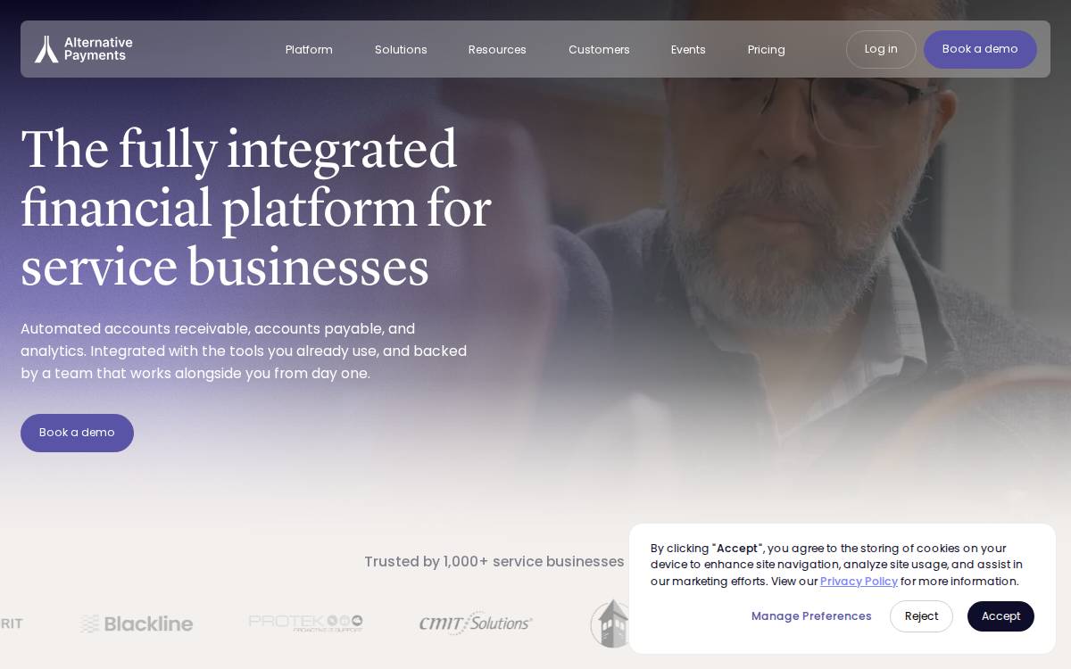 Alternativepayments website preview