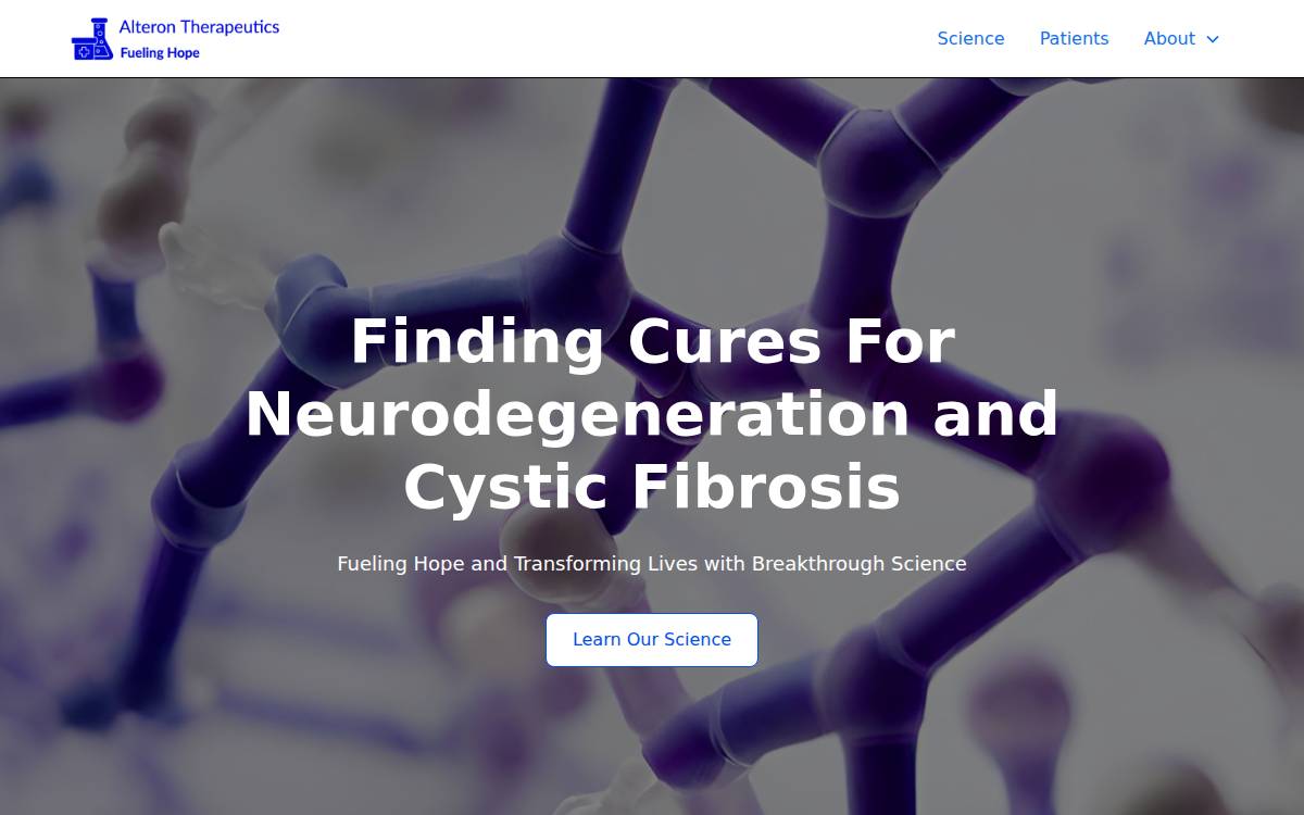 Alteron Therapeutics website preview