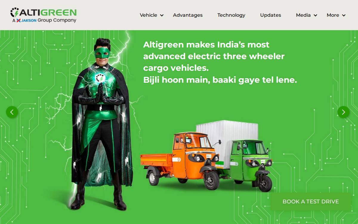 Alti Green website preview