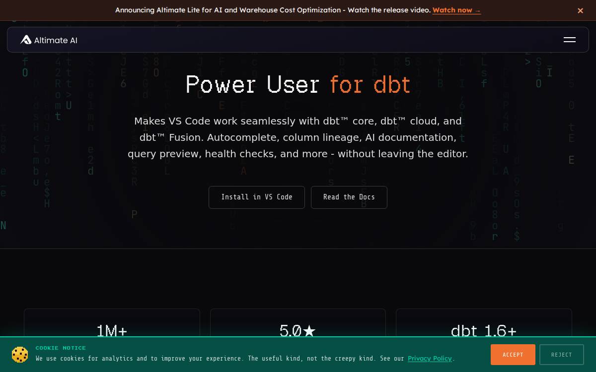 altimate ai website preview