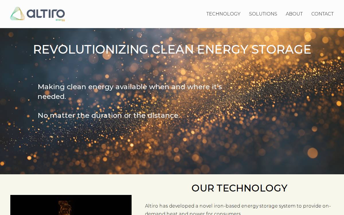 Altiro Energy website preview