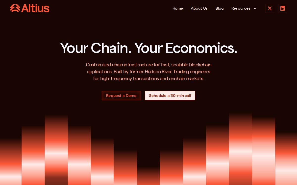 Altius Execution Layer website preview