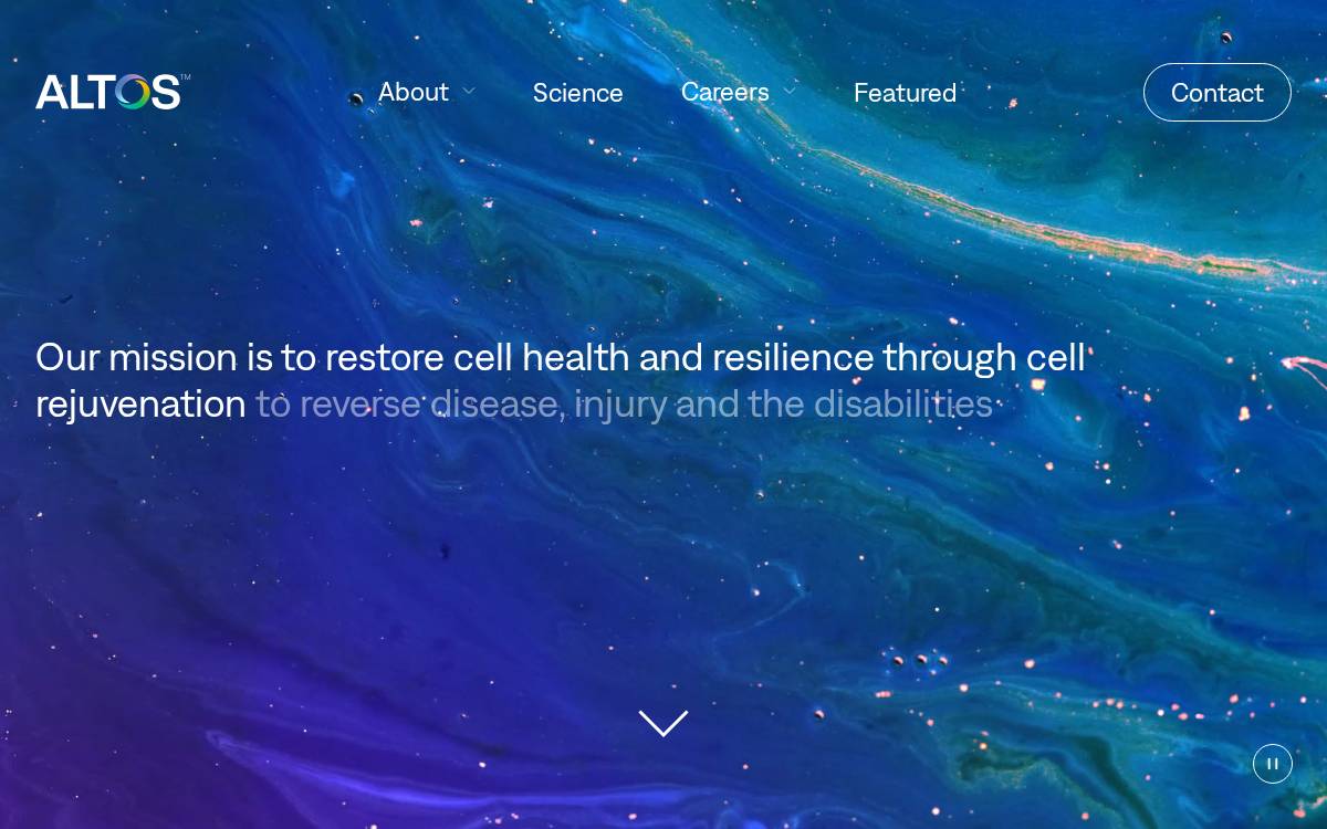 Altos Labs website preview