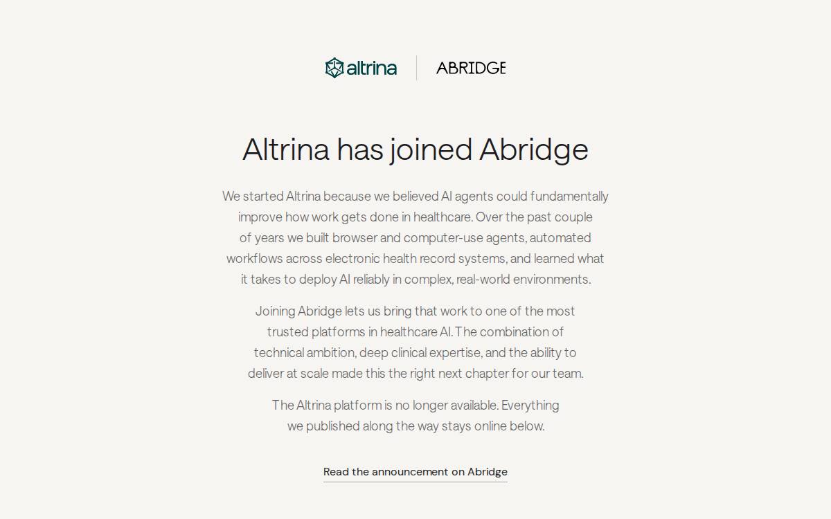 Altrina website preview