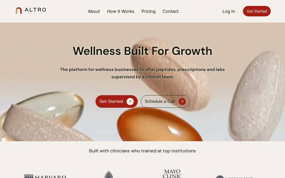 Altro Health website preview