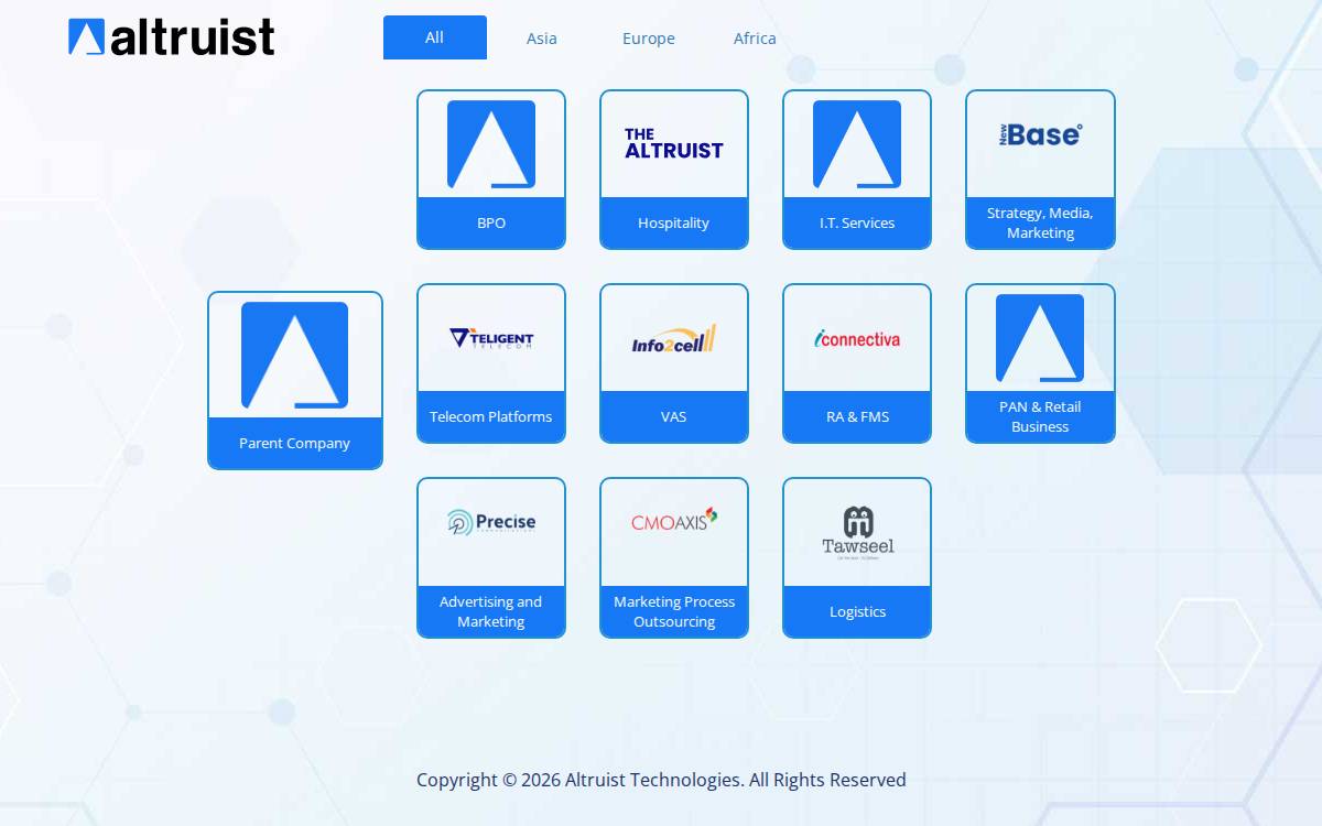 Altruistindia website preview