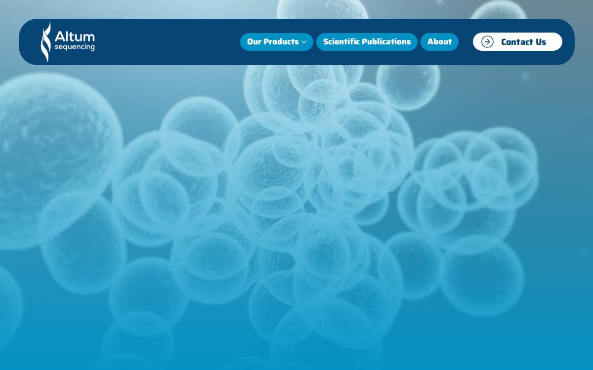 Altum Sequencing website preview