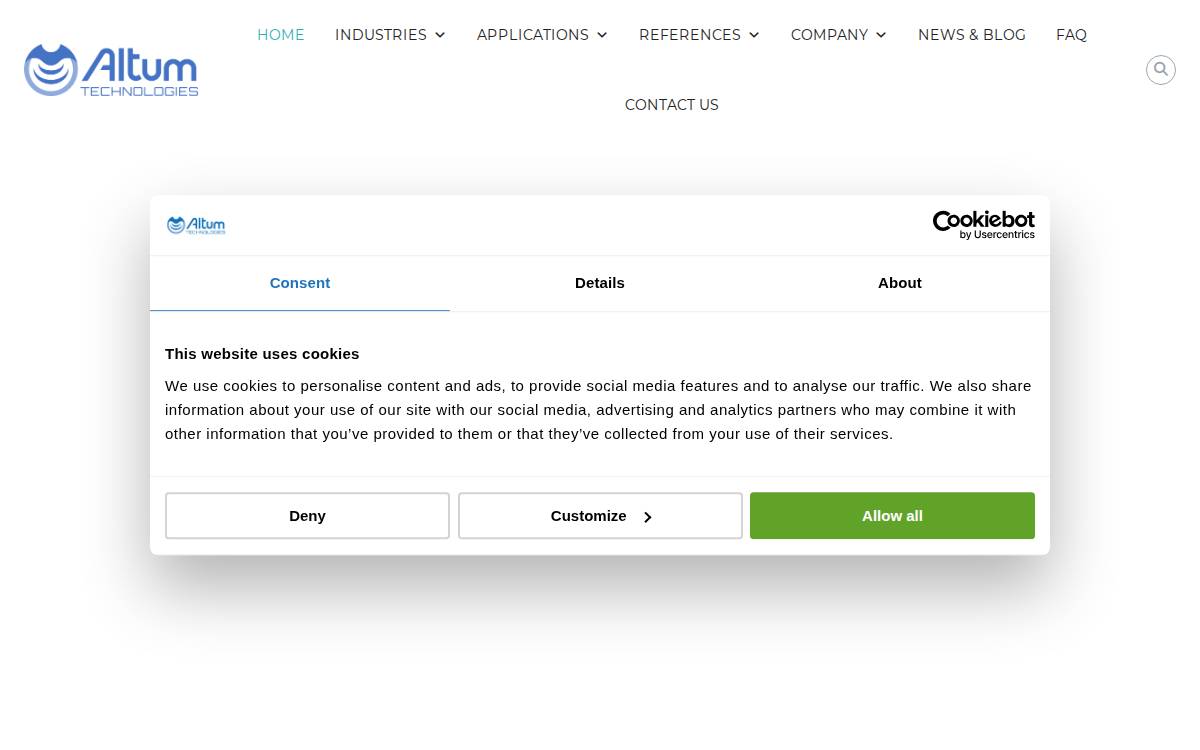Altum Technologies website preview