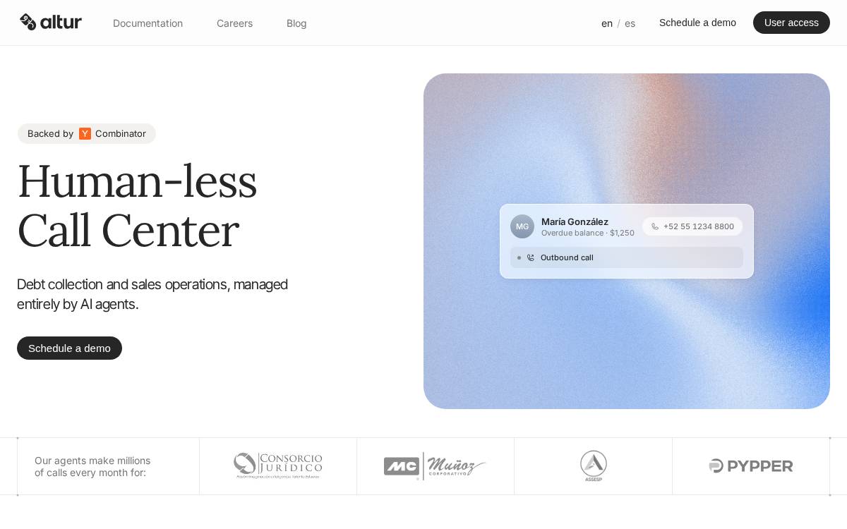 Altur website preview