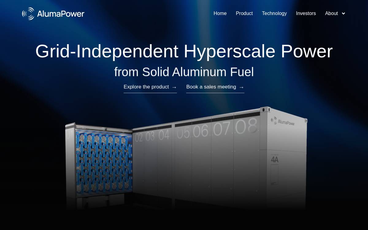 AlumaPower website preview