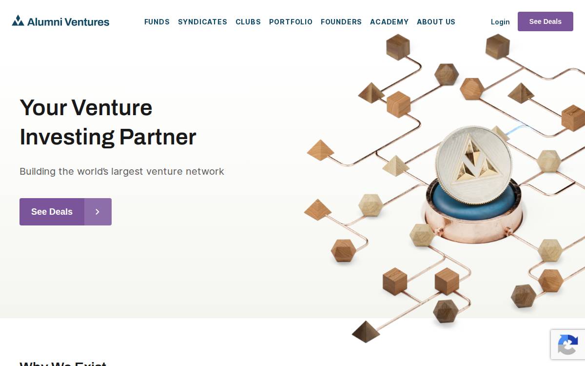 Alumni Ventures website preview