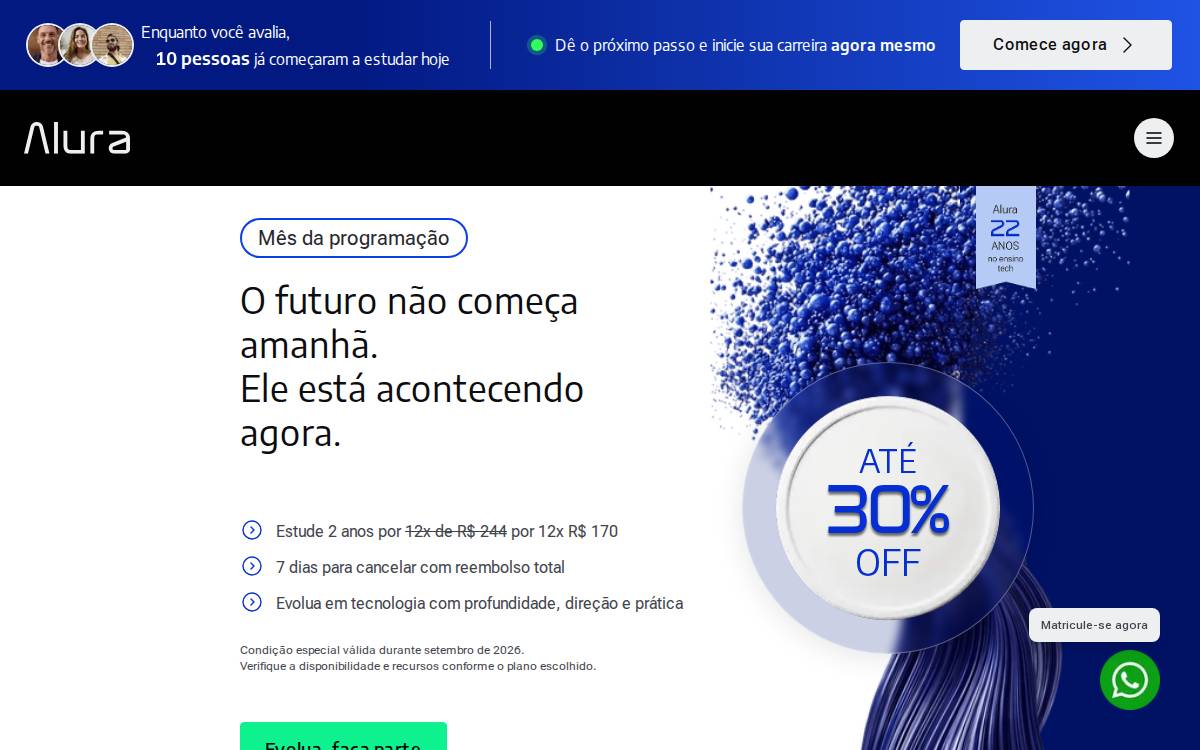 Alura website preview