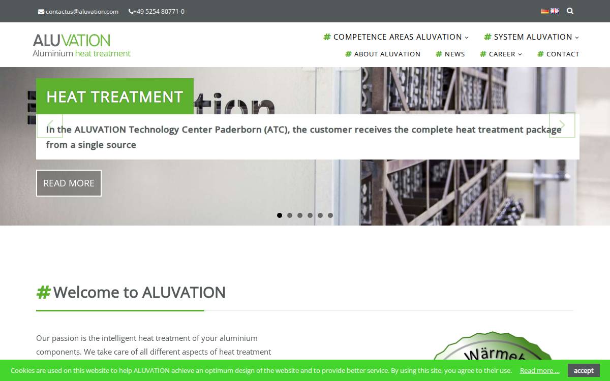 Aluvation website preview
