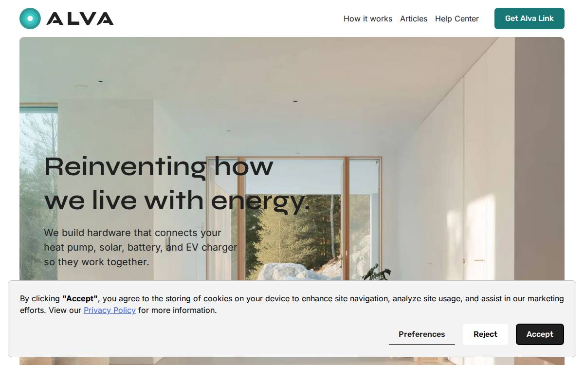 Alva website preview
