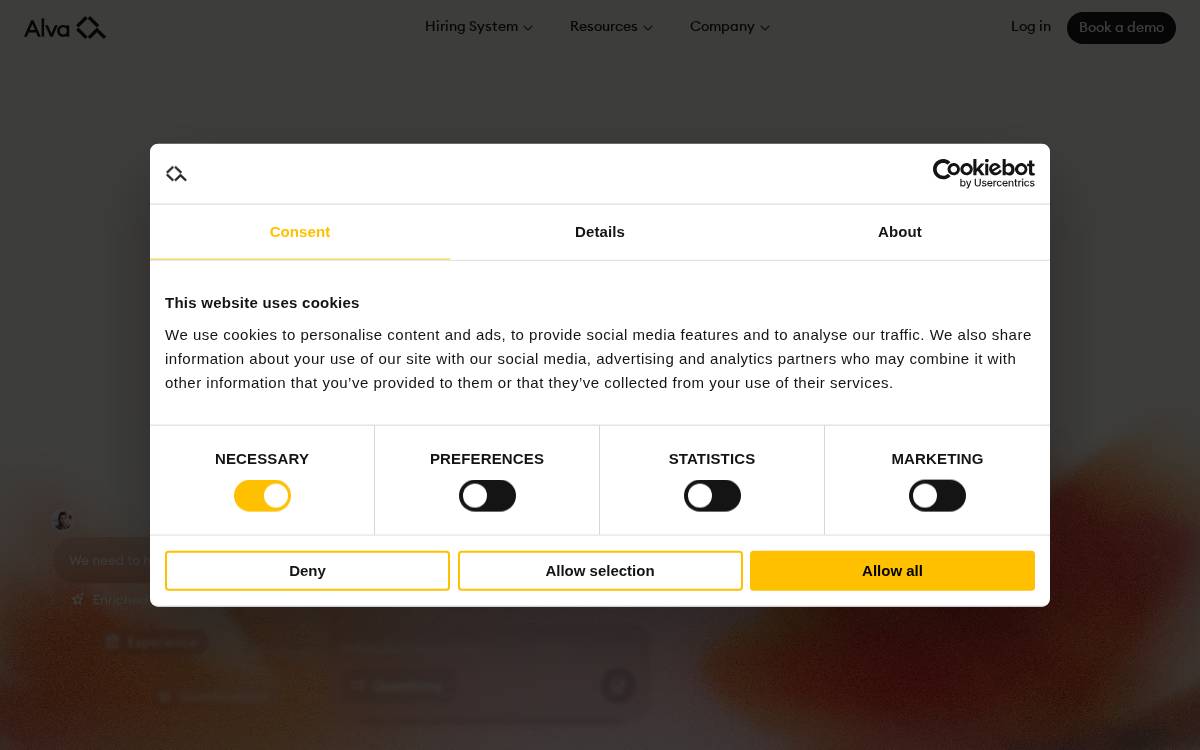 Alva Labs website preview