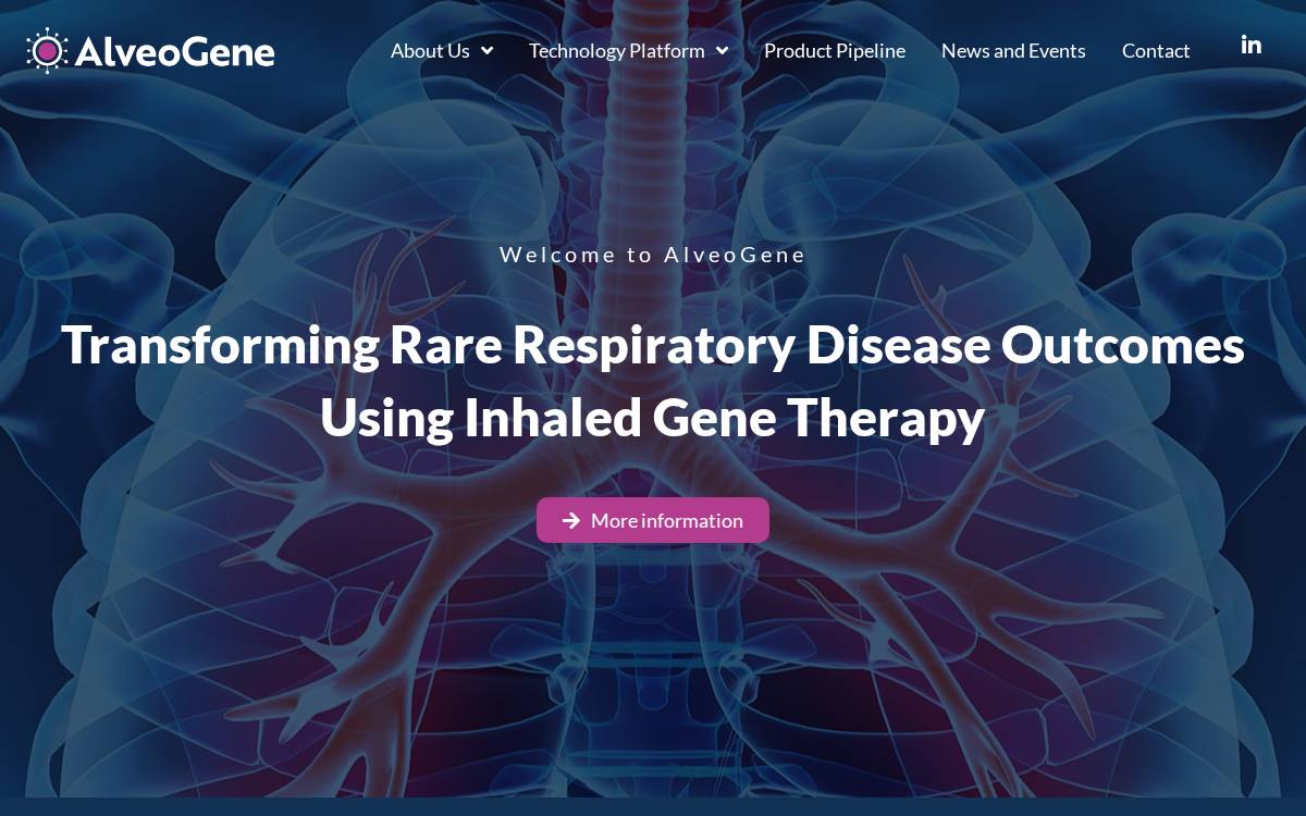 Alveogene website preview
