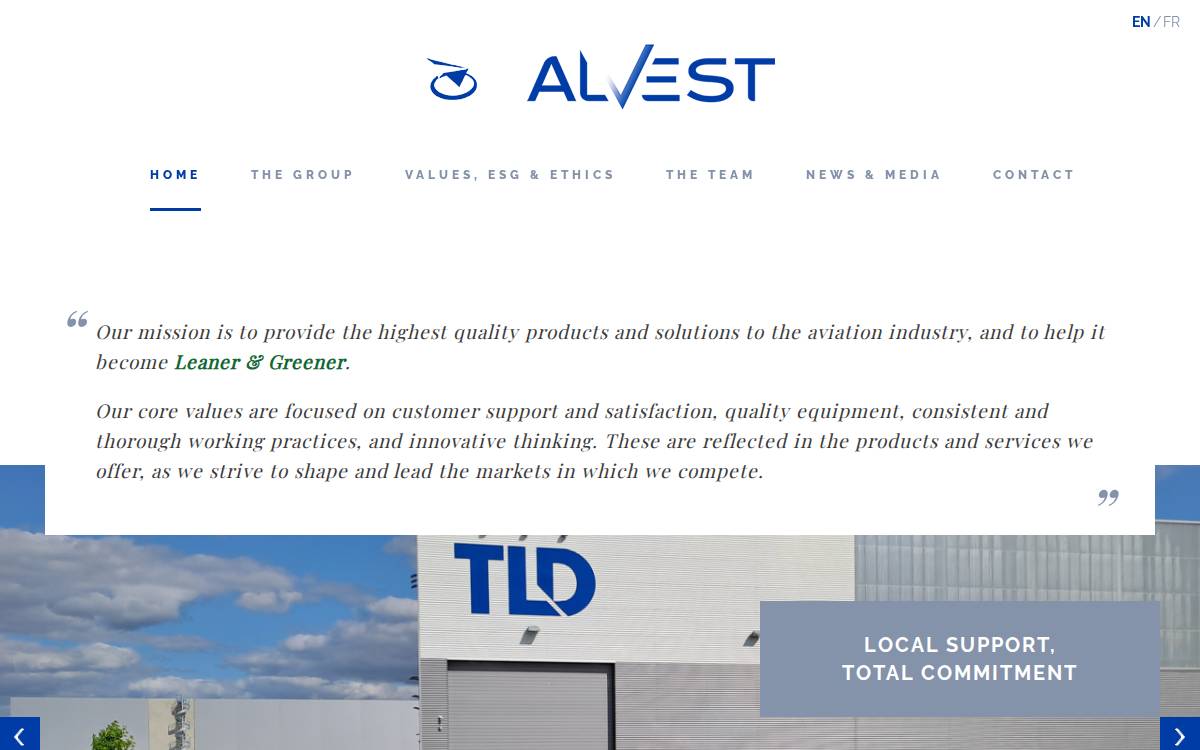 Alvest website preview
